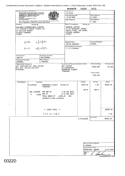 [Certificate of deposit from Gallaher International Limited to Atteshlis Bonded Stores Ltd for Sovereign Classic Gold cigarettes]