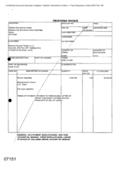 [Invoice from Gallaher International Limited to Maiwand General Trading Co LIC regarding Ronson Cigarettes Austria]