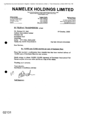 [Letter from Fadi Nammour to Norman BS Jack regarding 18, 800 cases of Dorchester Black]