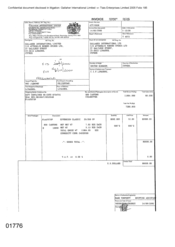 [Invoice from Atteshlis Bonded Stores Ltd on behalf of Gallaher International Limited regarding Sovereign Classic]