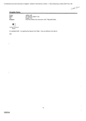 [E-mail from Jeff Jeffery to Tom Keevil regarding list of items for discussion with T Bryne/M Wells]