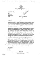 [Letter from ME Rolfe to CR Hadkinson regarding Gallaher brands]
