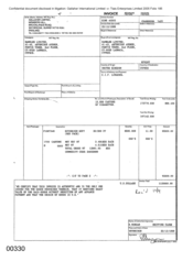 [Invoice from Namelex Limited on Behalf of Gallaher Limited for 1700 Cartons of Sovereign FT Red Cigarettes]