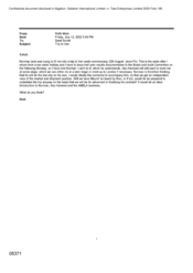 [Email from Mark Rolfe to Suhail Saad regarding trip to Iran]