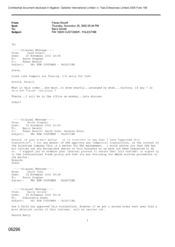 [Email from Mounif Fawaz to Gerald Barry regarding the Orders of a New Customer-Palestine]