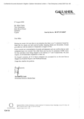 [Letter from Norman BS Jack to Mike Clarke in regards to Reconciliation of goods and shipments]