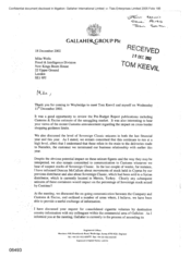 [Letter from Tom Keevil to Mike Wells regarding seizure of Sovereign Classic]