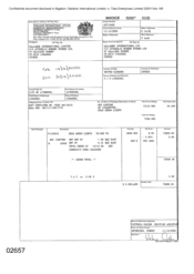 [Invoice from Atteshlis Bonded Stores Ltd on behalf of Gallaher International Limited regarding Gold Arrow Lights]