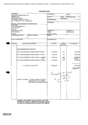 [Proforma Invoice from Gallaher International Limited to Tlais Enterprises Ltd regarding Sovereign Classic FF]