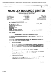 [Letter from Mike Clarke to Norman BS Jack regarding his response to fax of 20010419]