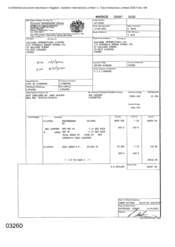 Invoices of 800 cartons cigarettes