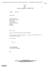 [Letter from PRG Redshaw to Victoria Sandiford regarding amend of the excel Spreadsheet]