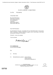 [Letter from PRG Redshaw to Janet Richardson regarding Witness Staement]