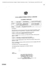 Gallaher International Limited[ Memo from Victoria Caplen to Mike Clarke regarding copy of bills]