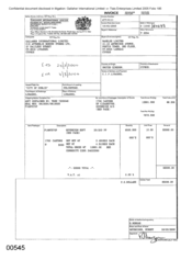 [Invoice from Atteshlis Bonded Stores Ltd on behalf of Gallaher International Limited for Sorvereign KSFT]