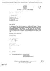 [Letter from Nigel P Espin to Amanda Hall regarding witness statement]