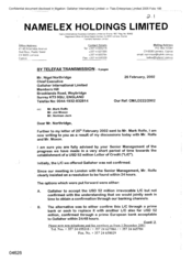 [Letter from Charles Hadkinson to Nigel Northridge regarding Gallaher agreement]