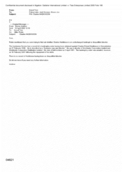 [Letter from Andrew Money to Tom Keevil regarding The Insolvency Service Bankruptcy Order against Charles Robert Hadkinson being Annulled]