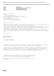 [Email from Fwaz Mounif to Stephen Perks and Gerald Barry regarding Chabahar progress report 2]