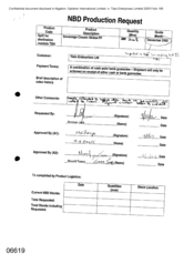[Invoice from Gallaher International Limited to Tlais Enterprises Ltd for Sovereign Classic Global FF]