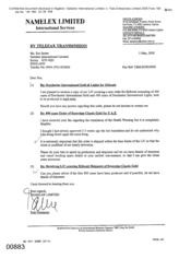 [Letter from Fadi Nammour to Sue James regarding export letters of credit]