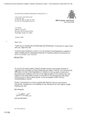 [Letter from Duncan McCallum to Tom Keevil regarding Tlais Enterprises]