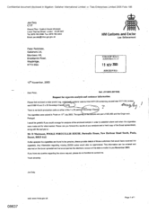 [Letter from Joe Daly to Peter Redshaw regarding a request for cigarette analysis and customer information]