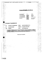 [Letter from Rosenblatt to Slaughter & May regarding Gallaher International Limited V Tlais Enterprises Limited]