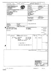 [Invoice from Gallaher International Limited to Tlais Enterprices Ltd regarding Sovereign Classic 20/200 DO]