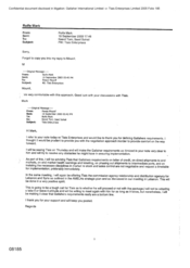 [Letter from Mark Rolfe to Tom Keevil & Suhail Saad regarding Tlais Enterprises]