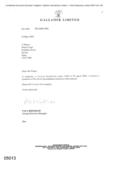 Gallaher Limited [ A memo from PRG Redshaw to V Fisher regarding VS39 seizure dated 20020429 ]