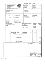 [Invoice from Gallaher International Limited by Irene Matthew]