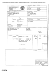 [Invoice from Atteshlis Bonded Stores Ltd on behalf of Gallaher International Limited regarding Dorchester Int'l FF]