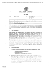 Gallaher Limited[Memo from Norman Jack to Mark Rolfe regarding out of conditions stocks]