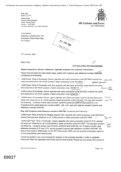 [Letter from Ken Ojo to Carol Martin regarding the request for cigarette analysis and customer information]