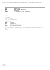 [Email from Scannelle Franco to Gerald Barry regarding standby letter of credit - Tlais Enterprises]