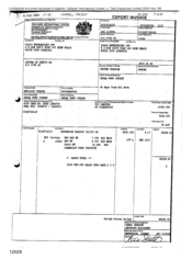 [Export invoice to Tlais Enterprises Ltd regarding 800 cartons of Sovereign Classic cigarettes]