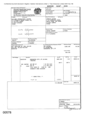 [Invoice from Gallaher International Limited to Namelex Limited on Dorchester Int'l FF]