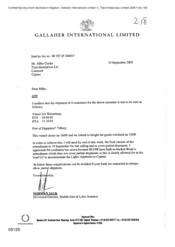 [Letter from Noraman Jack to Mike Clarke regarding shipment of 4 containers]