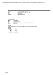 [Email from Andrew Murray to Barry Geraid regarding Dubai stock]