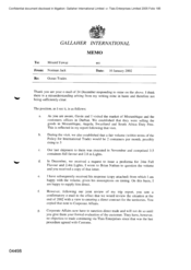 Gallaher International[Memo from Norman Jack to Mounif Fawaz regarding Ocean Trades]