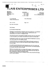 [Letter from Mike Clarke to Norman Jack regarding Dorchester Menthol order]