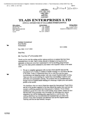 [Letter from M Clarke to Paul Murden regarding 12th of November 2004 fax]