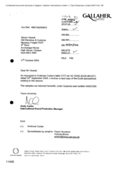 Letter from Andy Carter to Simon Hewett regarding the enclosure of a hard copy of the excel spreadsheet relating to seizure]