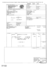 [800 cartons of Dorchester Int'l cigarettes Invoice from Gallagher International Limited]