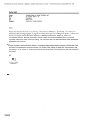 [Email from Karen Douglas to Rolle Mark regarding Customs & Excise meeting]