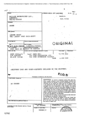 [Bill of Lading from Drillon Enterprises LLC toLeader Group on Dorchester Lts, Sovereign Classic cigars]