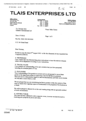 [Letter from Mike Clarke to Norman BS Jack regarding response to the dated fax 20020802 as requested]