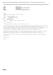 [Letter from Peter Redshaw to Mounif Fawaz regarding trade of Sovereign Red in Greece]