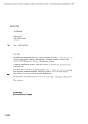 [Letter from Norman Jack to Mike Clarke regarding planning to travel to Cyprus overnight]